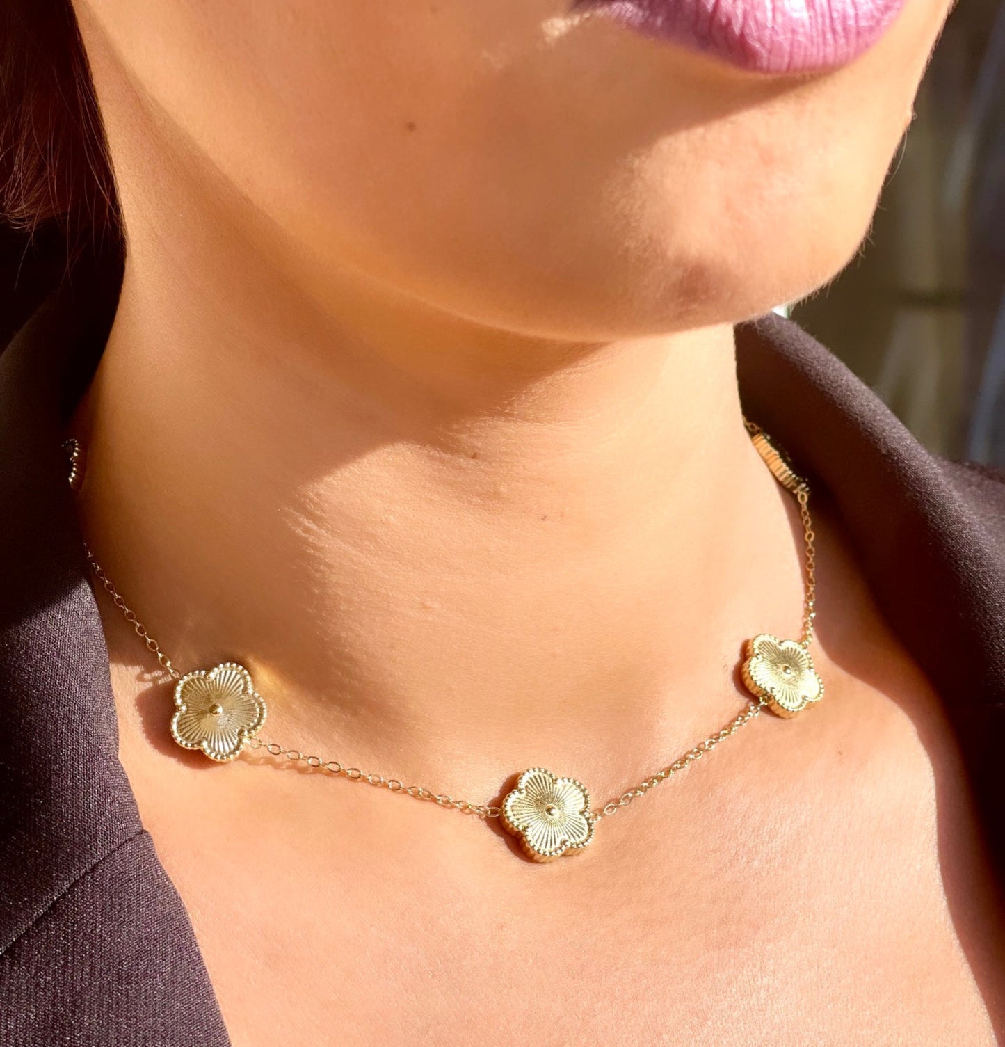 Collier Flora gold