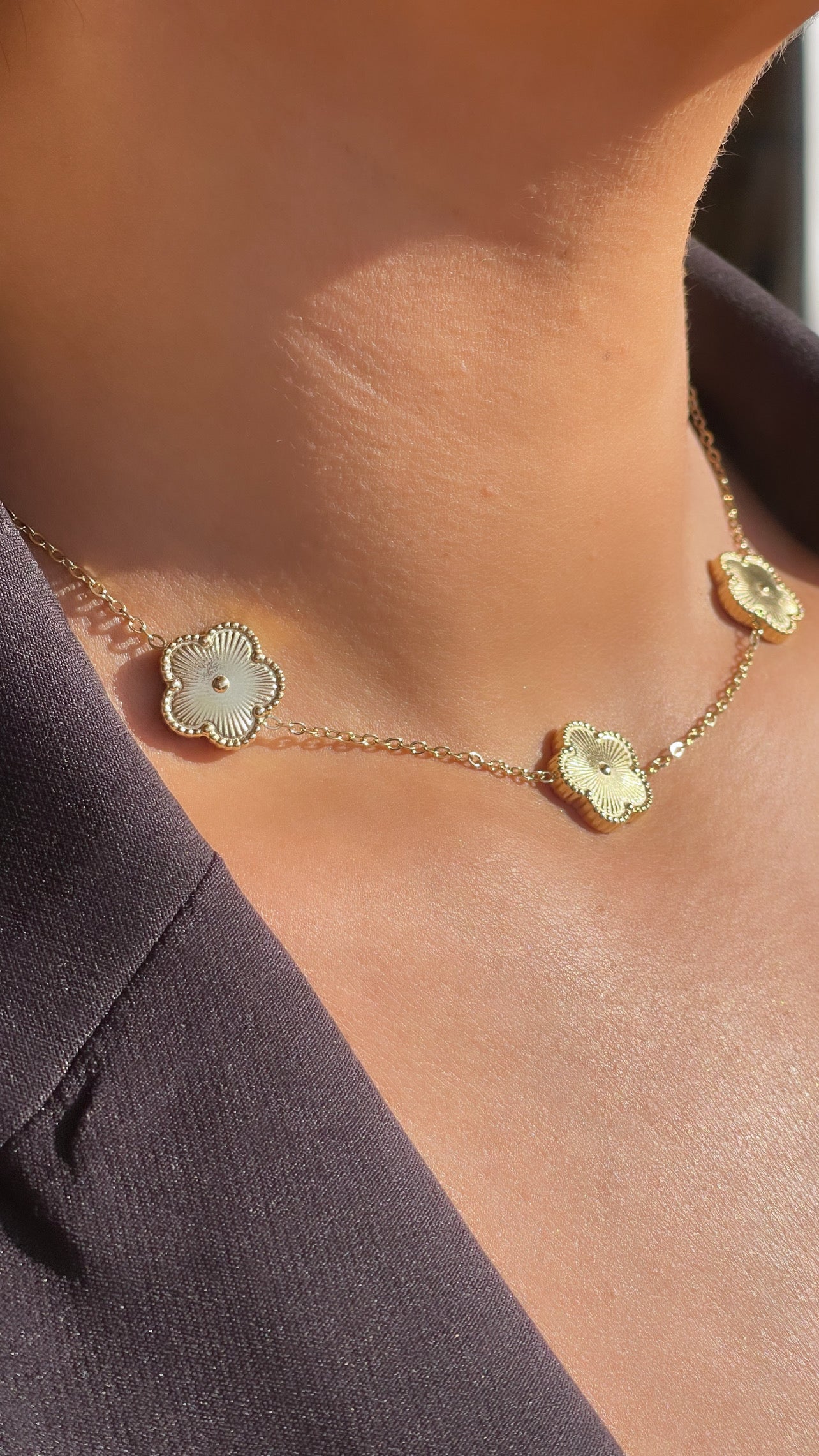 Collier Flora gold
