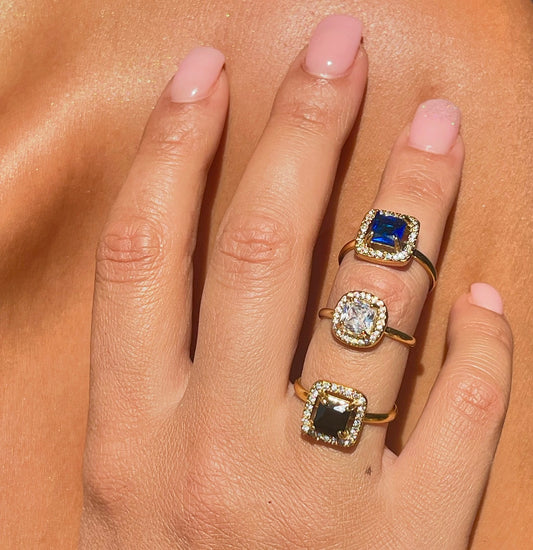 Bague Mona - Zircons & Acier Inoxydable