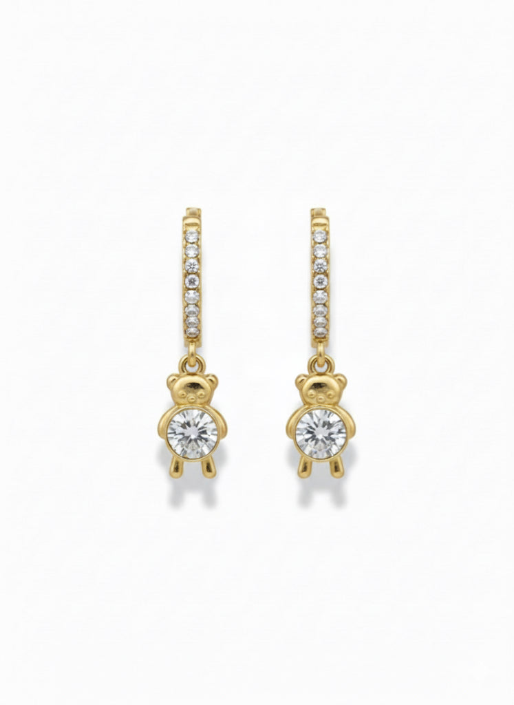 Boucle d'oreilles "petit ours brun"