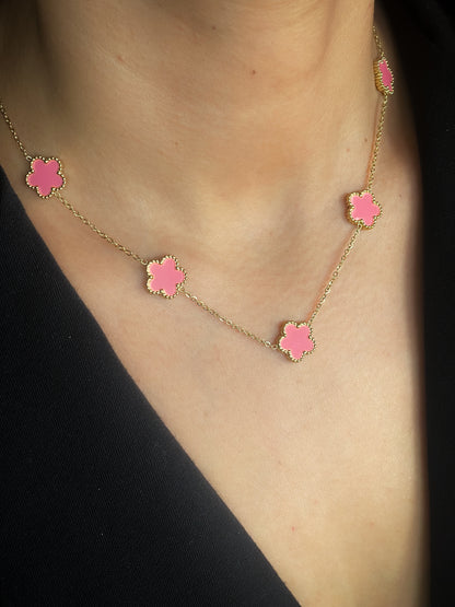 Collier Flora Pink