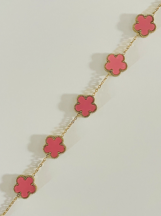 Collier Flora Pink