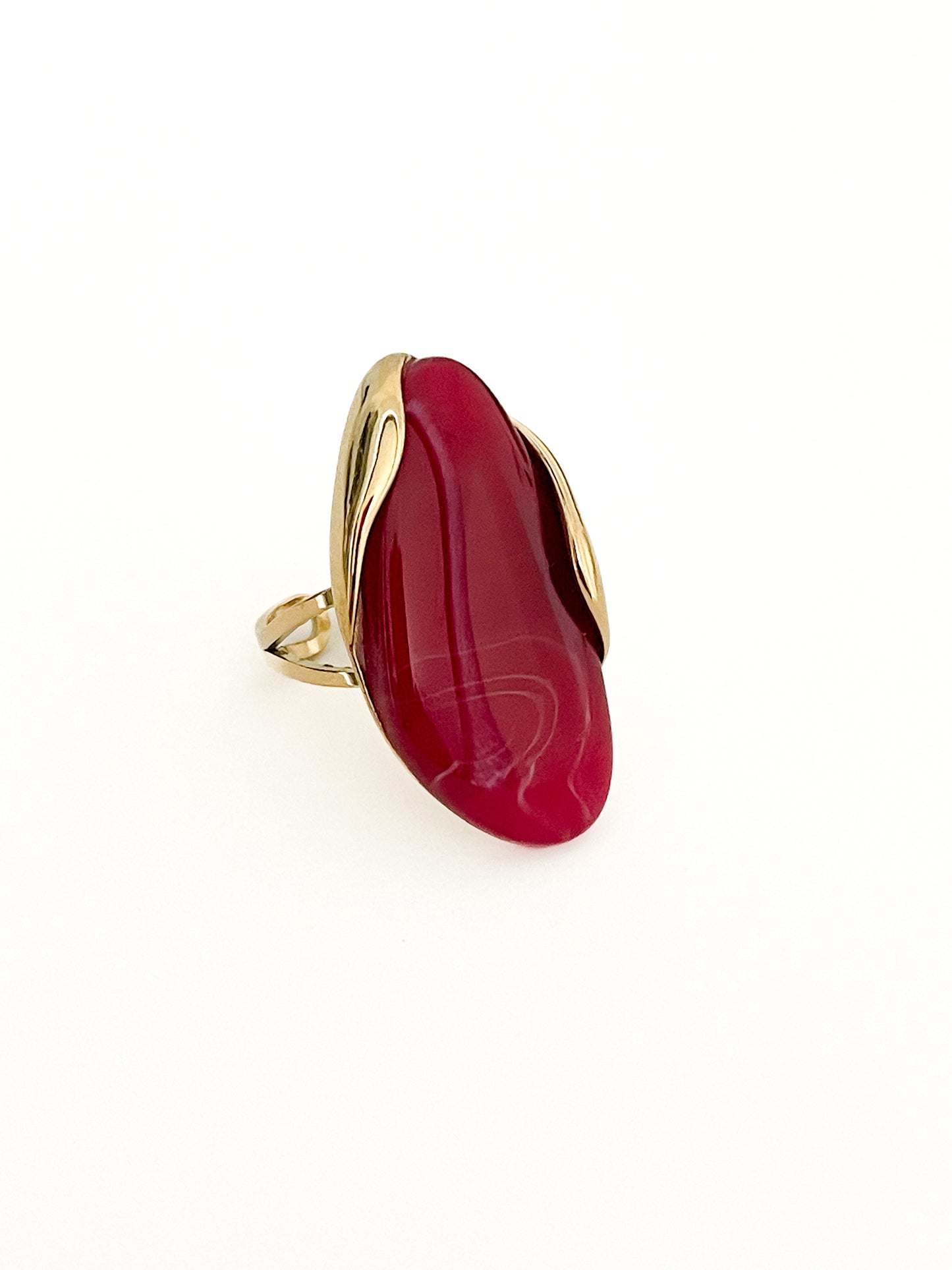 Bague Indira - Élegance sculpturale et couleur de caractère