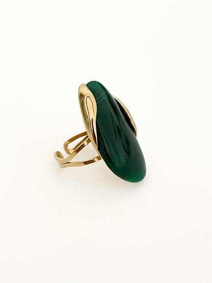 Bague Indira - Élegance sculpturale et couleur de caractère