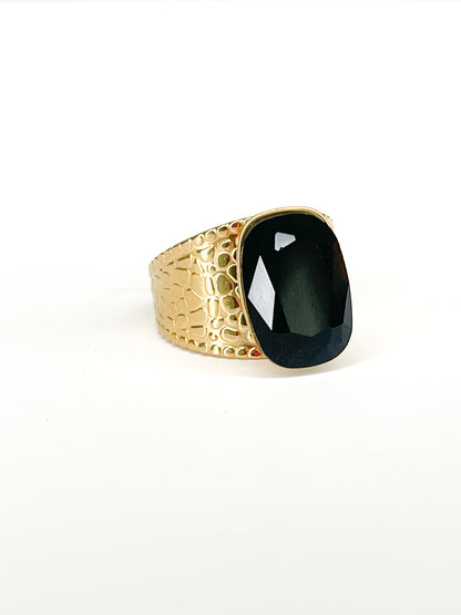 Bague Myrianna -Cristal Swarovski & Acier Inoxydable