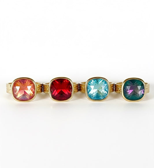 Bague Lydia - Cristal Swarovski & Acier Inoxydable